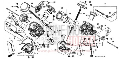 CARBURETOR (COMPONENT PARTS) XRV750W de 1998